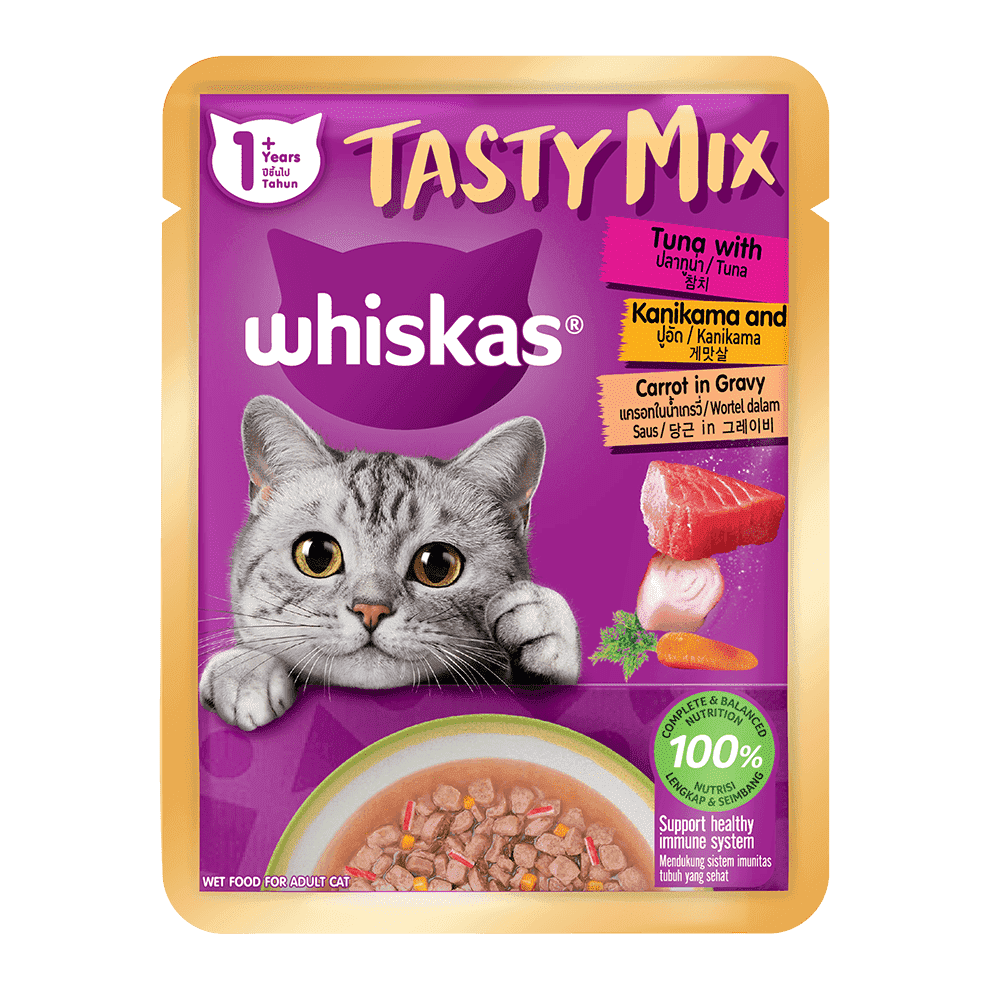 Whiskas Tasty Mix: Makanan Kucing Basah-image